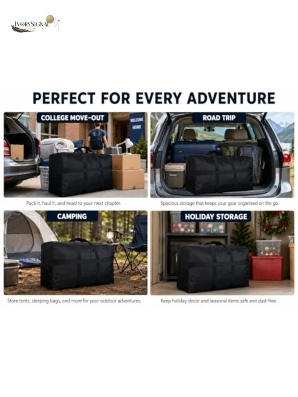 Extra Large Canvas Duffle Bag 420L Oversized Foldable Travel Storage Moving